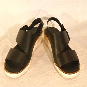 Vince Black and White Platform Sandals